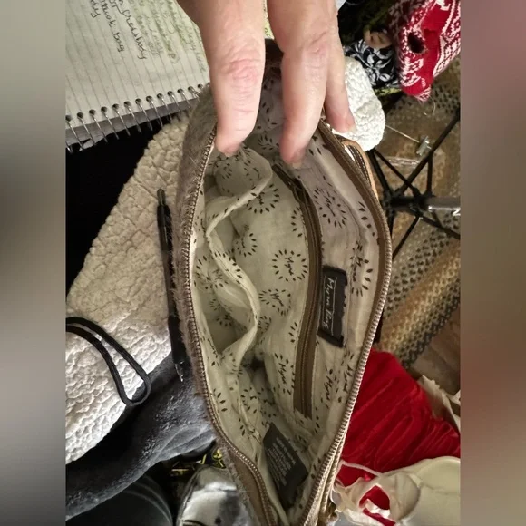 Myra Bag Crossbody with Pink and Brown Accents - Picture 3 of 3